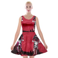 Motorsport  Velvet Skater Dress by Valentinaart