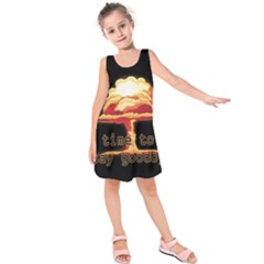 Nuclear Explosion Kids  Sleeveless Dress by Valentinaart