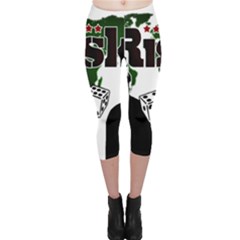 Nuclear Explosion Trump And Kim Jong Capri Leggings  by Valentinaart