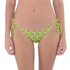 Green And Yellow Banana Bunch Pattern Reversible Bikini Bottom by NorthernWhimsy