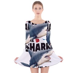 The Shark Movie Long Sleeve Velvet Skater Dress by Valentinaart