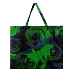 Roses Vi Zipper Large Tote Bag by markiart