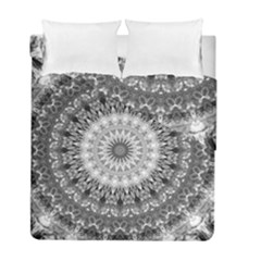 Feeling Softly Black White Mandala Duvet Cover Double Side (full/ Double Size) by designworld65