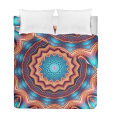 Blue Feather Mandala Duvet Cover Double Side (full/ Double Size) by designworld65