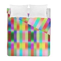 Multicolored Irritation Stripes Duvet Cover Double Side (full/ Double Size) by designworld65