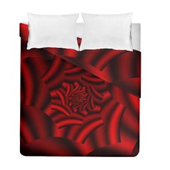 Metallic Red Rose Duvet Cover Double Side (full/ Double Size) by designworld65