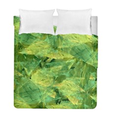 Green Springtime Leafs Duvet Cover Double Side (full/ Double Size) by designworld65