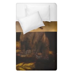 Roaring Grizzly Bear Duvet Cover Double Side (single Size) by gatterwe