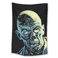 Zombie Large Tapestry by Valentinaart