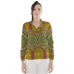 Mandala In Metal And Pearls Wind Breaker (women) by pepitasart