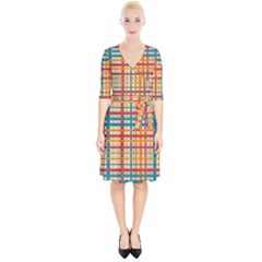 Plaid Pattern Wrap Up Cocktail Dress by linceazul