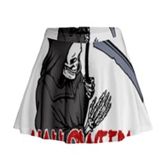 Death - Halloween Mini Flare Skirt by Valentinaart