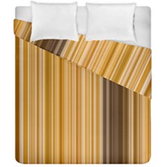 Brown Verticals Lines Stripes Colorful Duvet Cover Double Side (california King Size) by Mariart
