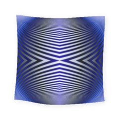 Blue Lines Iterative Art Wave Chevron Square Tapestry (small) by Mariart