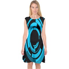 Graphics Abstract Motion Background Eybis Foxe Capsleeve Midi Dress by Mariart