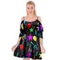 Party Pattern Star Balloon Candle Happy Cutout Spaghetti Strap Chiffon Dress View1