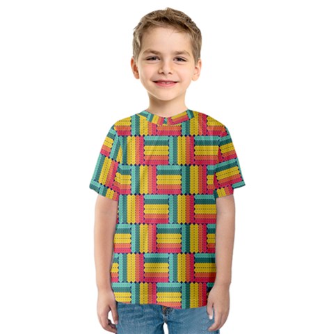 Soft Spheres Pattern Kids  Sport Mesh Tee by linceazul