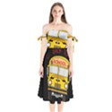 Back to school - school bus Shoulder Tie Bardot Midi Dress View1