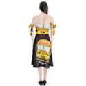 Back to school - school bus Shoulder Tie Bardot Midi Dress View2