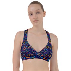 70s Pattern Sweetheart Sports Bra by ValentinaDesign