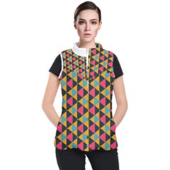 Triangles Pattern                     Women s Puffer Vest by LalyLauraFLM