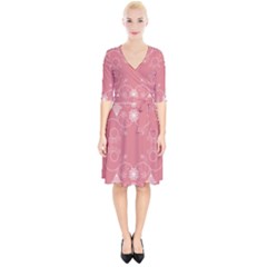 Flower Floral Leaf Pink Star Sunflower Wrap Up Cocktail Dress by Mariart