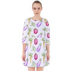 Vegetable Pattern Carrot Smock Dress by Mariart