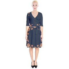 Floral Vintage Royal Frame Pattern Wrap Up Cocktail Dress by BangZart