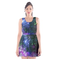 Space Colors Scoop Neck Skater Dress by ValentinaDesign