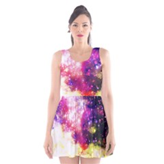 Space Colors Scoop Neck Skater Dress by ValentinaDesign