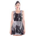 Awesome Wild Black Horses Running In The Night Scoop Neck Skater Dress View1