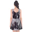 Awesome Wild Black Horses Running In The Night Scoop Neck Skater Dress View2