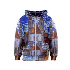 Steeple Church Building Sky Great Kids  Zipper Hoodie by Nexatart