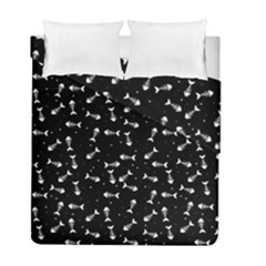 Fish Bones Pattern Duvet Cover Double Side (full/ Double Size) by Valentinaart