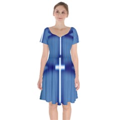 Blue Cross Christian Short Sleeve Bardot Dress by Mariart