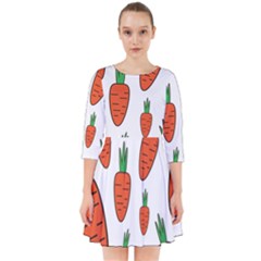 Fruit Vegetable Carrots Smock Dress by Mariart