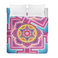 Kali Yantra Inverted Rainbow Duvet Cover Double Side (full/ Double Size) by Mariart