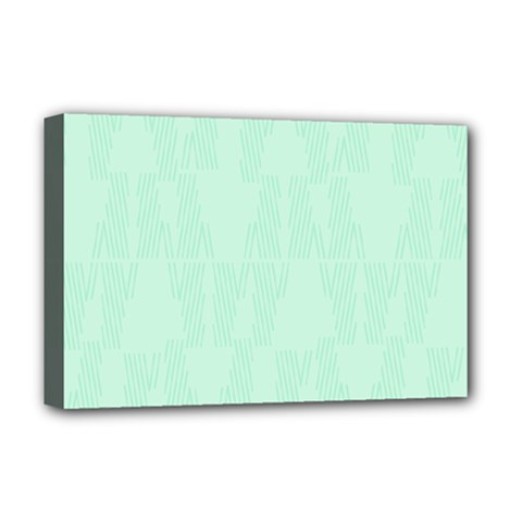 Line Blue Chevron Deluxe Canvas 18  X 12  