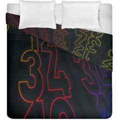 Neon Number Duvet Cover Double Side (king Size)