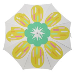 Pineapple Fruite Yellow Triangle Pink White Straight Umbrellas