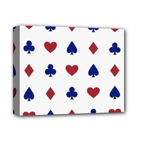 Playing Cards Hearts Diamonds Deluxe Canvas 14  X 11  by Mariart