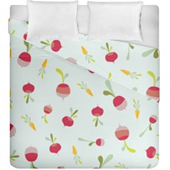 Root Vegetables Pattern Carrots Duvet Cover Double Side (king Size)