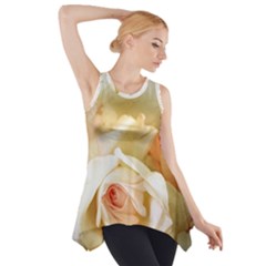 Roses Vintage Playful Romantic Side Drop Tank Tunic by Nexatart