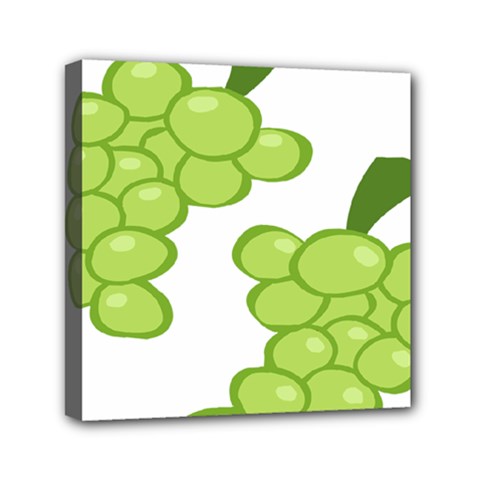 Fruit Green Grape Mini Canvas 6  X 6 