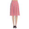 Line Red Grey Vertical Flared Midi Skirt View2