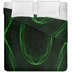 Green Foam Waves Polygon Animation Kaleida Motion Duvet Cover Double Side (king Size)