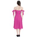 Pink Line Vertical Purple Yellow Fushia Shoulder Tie Bardot Midi Dress View2