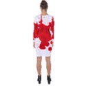 Red Blood Transparent Asymmetric Cut-Out Shift Dress View2