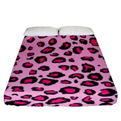 Pink Leopard Fitted Sheet (california King Size) by TRENDYcouture