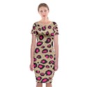 Pink Leopard 2 Classic Short Sleeve Midi Dress View1